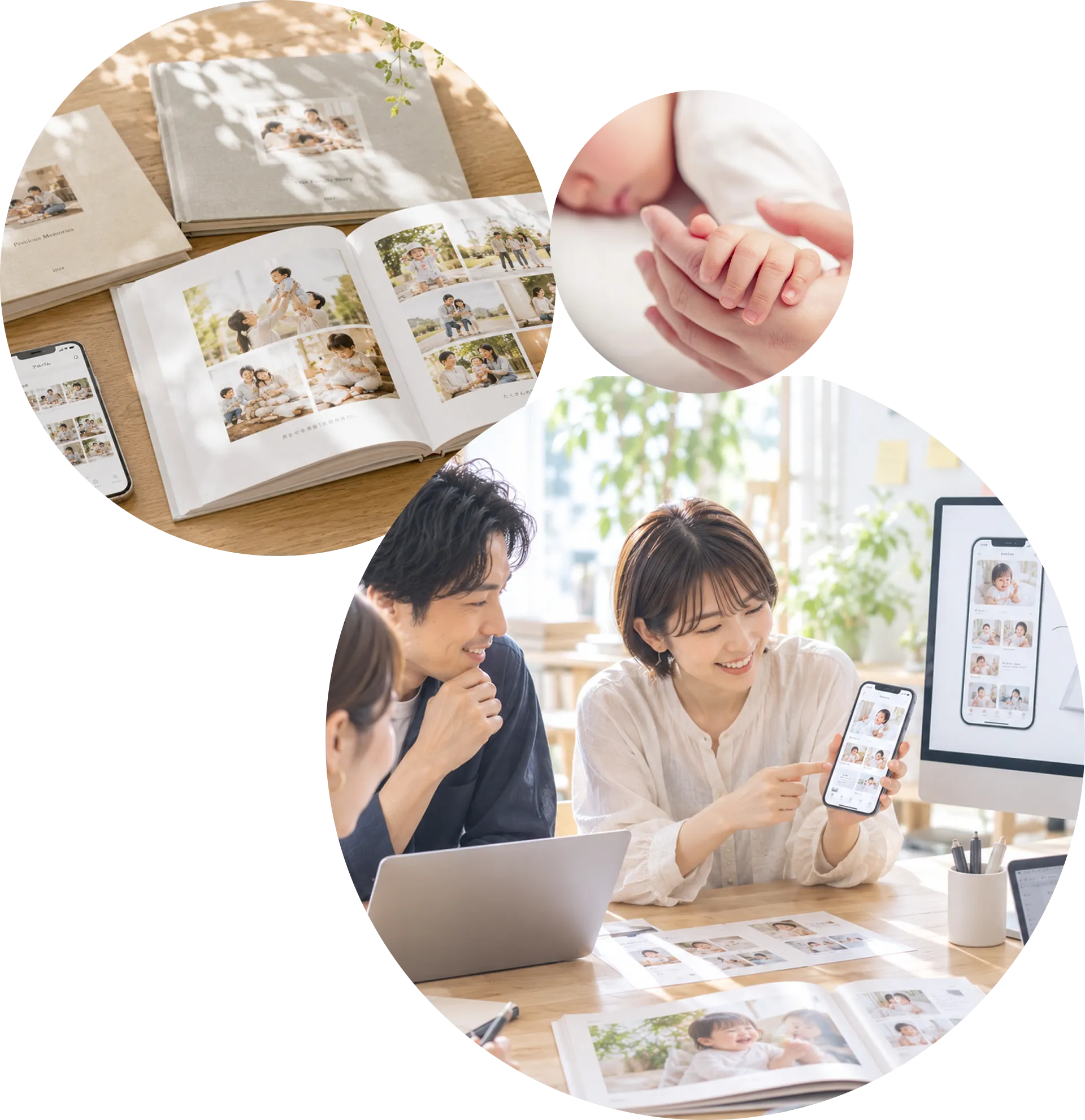 働く人とフォトブック